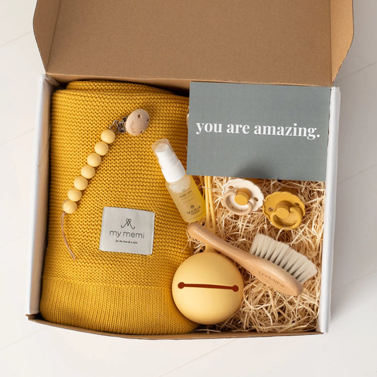 Fardig presentbox Babybox - Mustard BYMINI